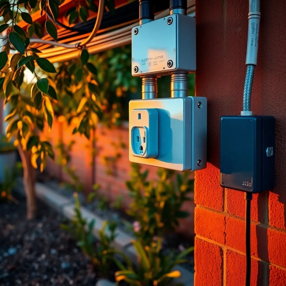Instalacja elektryczna na zewnątrz budynku