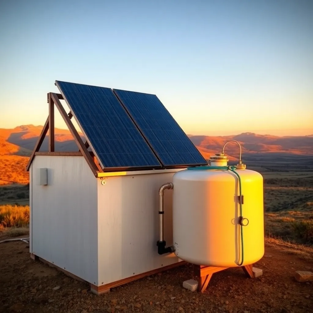 instalacja off grid do grzania wody