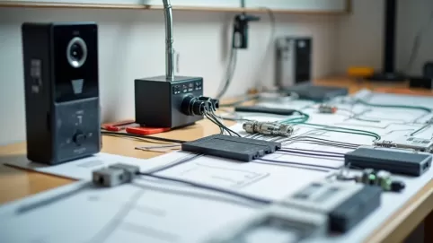 Schemat podłączenia wideodomofonu i bramy