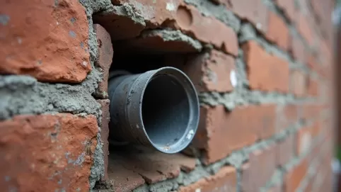 Wylot spalin z pieca gazowego