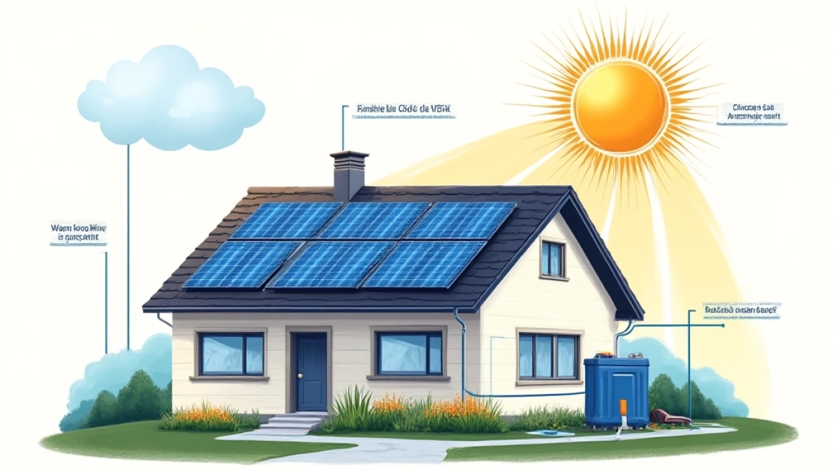 Schemat instalacji solarnej w domu